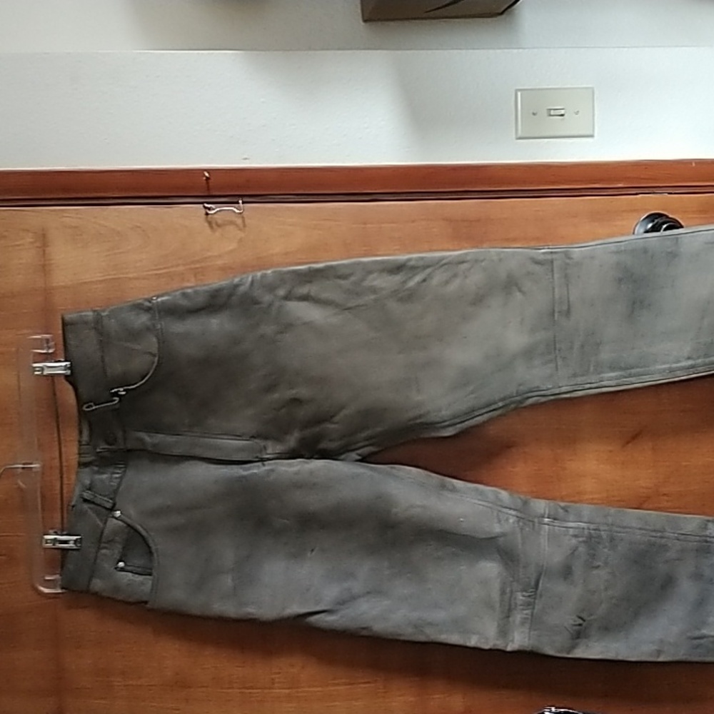 Leather jeans